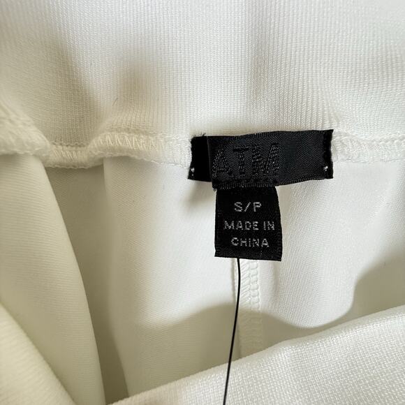 ATM Anthony Thomas Melillo Cotton Wide Leg Pants Trousers White Small - Picture 7 of 10